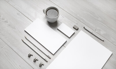 Blank stationery set. Corporate identity template. Responsive design mockup. Template for branding...