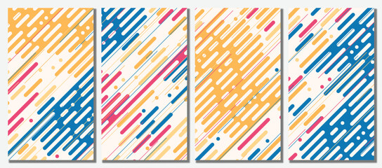 Abstract modern template set background. Vector illustration.