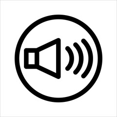 loudspeaker icon vector, stock vector illustration flat design style