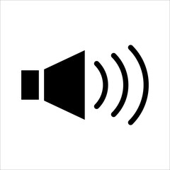 loudspeaker icon vector, stock vector illustration flat design style