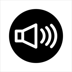 loudspeaker icon vector, stock vector illustration flat design style