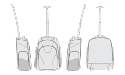 backpack troller vector