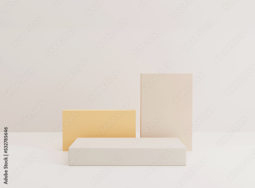 Poster empty cylinder podium on minimal background. abstract minimal scene with geometrical forms. design f