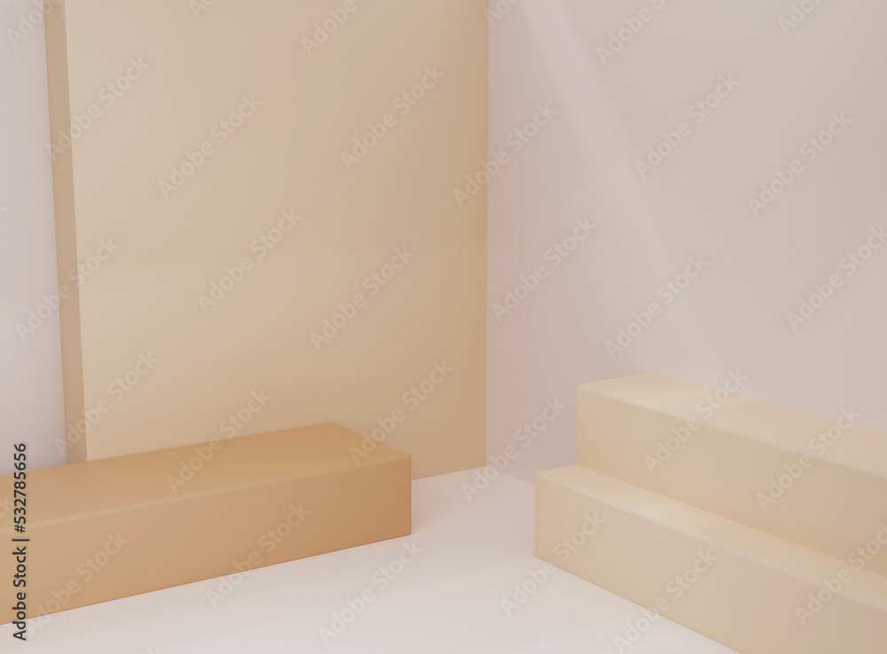 Poster empty cylinder podium on minimal background. abstract minimal scene with geometrical forms. design f