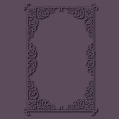 Frame, in the style of an ornament, Vector illustration eps 10, Art.