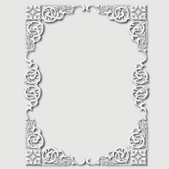 Frame, in the style of an ornament, Vector illustration eps 10, Art.