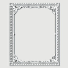 Frame, in the style of an ornament, Vector illustration eps 10, Art.