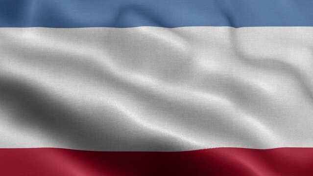Flag Of Crimea - Crimea Flag High Detail - National flag Crimea wave Pattern loopable Elements - Fabric texture and endless loop - Highly Detailed Flag - The flag of fluttering in the wind