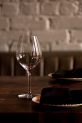 Wine glass at restaurant