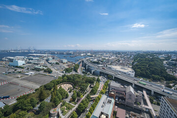 Fototapeta na wymiar 横浜マリンタワー - 展望フロアからの眺望
