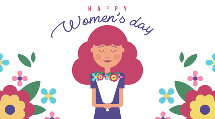 International Women's Day Awareness Banner Background Illustration