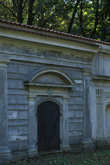 old cemetery with ancient crypts