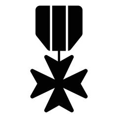 Flat design icon of army badge 