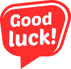 good luck retro speech bubble