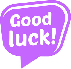good luck retro speech bubble