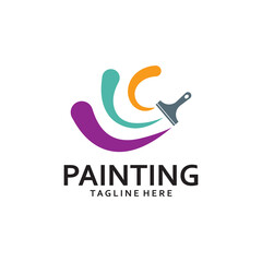 Paint Logo Template vector icon