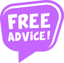 free advice retro speech bubble