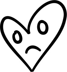 Heartbreak Doodle Icon