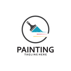 Paint Logo Template vector icon