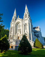 Scenic Basilica of Sainte-Anne-de-Beaupre panoramic view