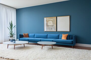 bright modern living room 3d illustration 