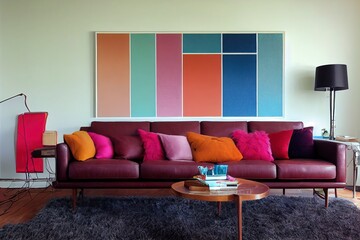 bright modern living room 3d illustration 