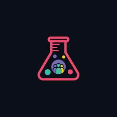 Lab logo design illustration with vector file in adobe