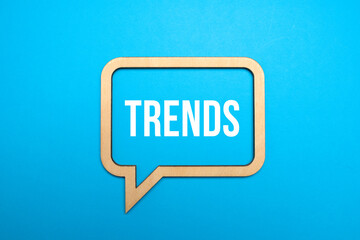 Bubble speech with word Trends in the paper.