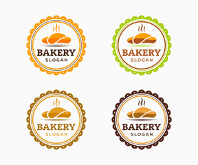 Bakery logo design template. Bread logo design Set. Bakery shop logo design