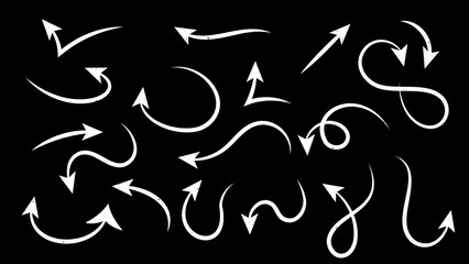 Set de flechas minimalistas dibujadas.