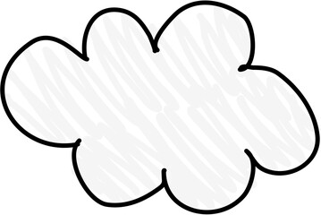 Children Draw Cloud Doodle Color
