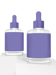 Transparent Cosmetic Skin Oil Bottle Image