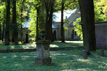 Fototapeta premium old cemetery with crosses and monuments