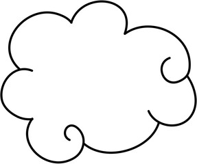 Retro Cloud Doodle