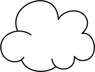 Retro Cloud Doodle