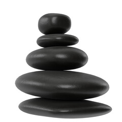 3D rendering illustration of Japanese zen stones