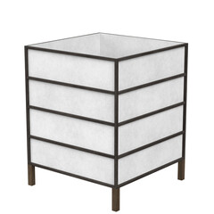 3D rendering illustration of a Japanese table lamp