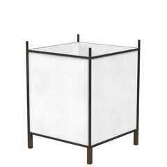 3D rendering illustration of a Japanese table lamp