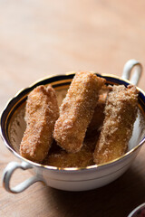 Churros in bowl
