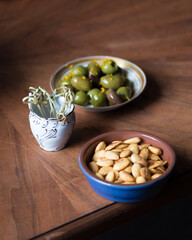 Almonds and olives 