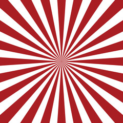 Red and white sunburst background with rays.Sun Rays or sunbeam.Radiating lines.Red star burst.Wallpaper or pattern.Abstract texture for banner.Japan style.Flat design.Vector illustration.