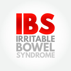 IBS - Irritable Bowel Syndrome is a common disorder that affects the large intestine, acronym text concept background