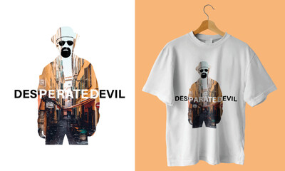  Desperate Devil Modern Grunge t shirt illustration, Modern T shirt design, Typography  © Bockthier