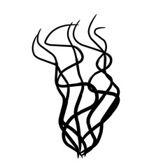 Smoke line vector