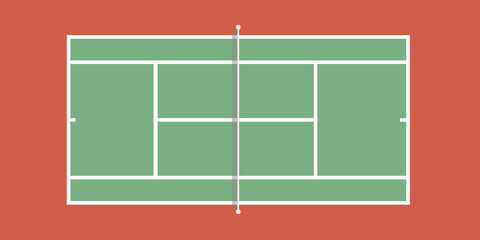 Tennis Court Illustration