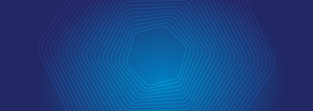 Neon glowing techno lines, blue hi-tech futuristic abstract background template with square shapes