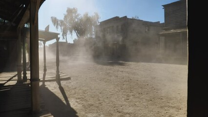 Town Abandoned Building and dust
