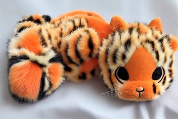 little tiger baby cute plush fluffy high quality 2022 symbol zoo wildlife amur vietnamese ussuri sign totem dangerous kind trusting naive animal orange happy clean holiday new year china chinese cat
