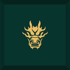 dragon head logo for symbol or icon