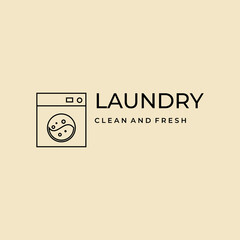 laundry icon washing machine logo design template